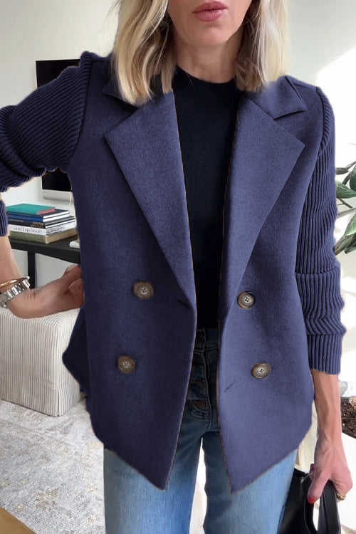 Celeste | Elegant Blazer med Strikkede Ermer