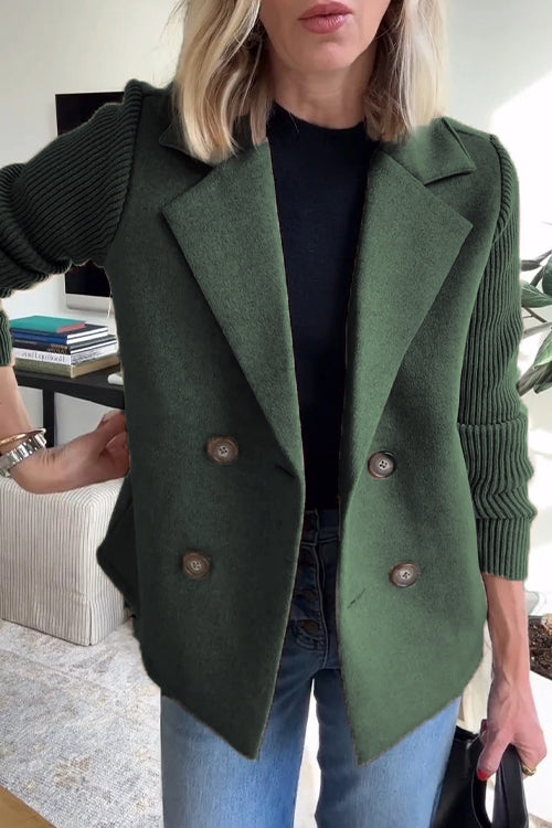 Celeste | Elegant Blazer med Strikkede Ermer