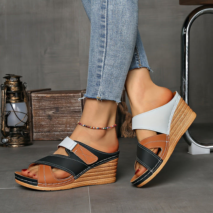 Marina Colorblock Hælsklier - Komfortable Sandaler
