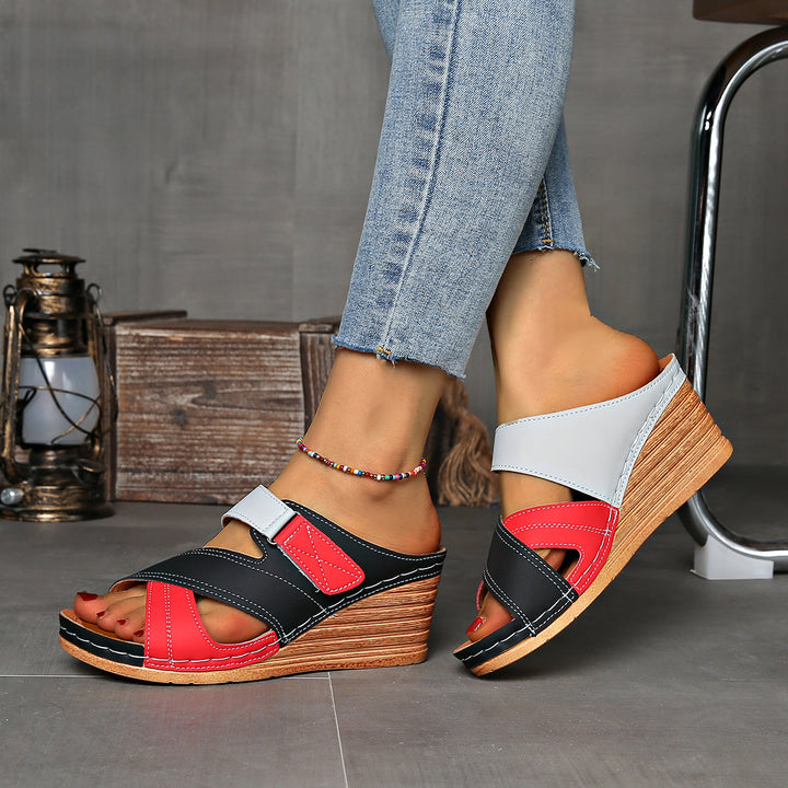 Marina Colorblock Hælsklier - Komfortable Sandaler