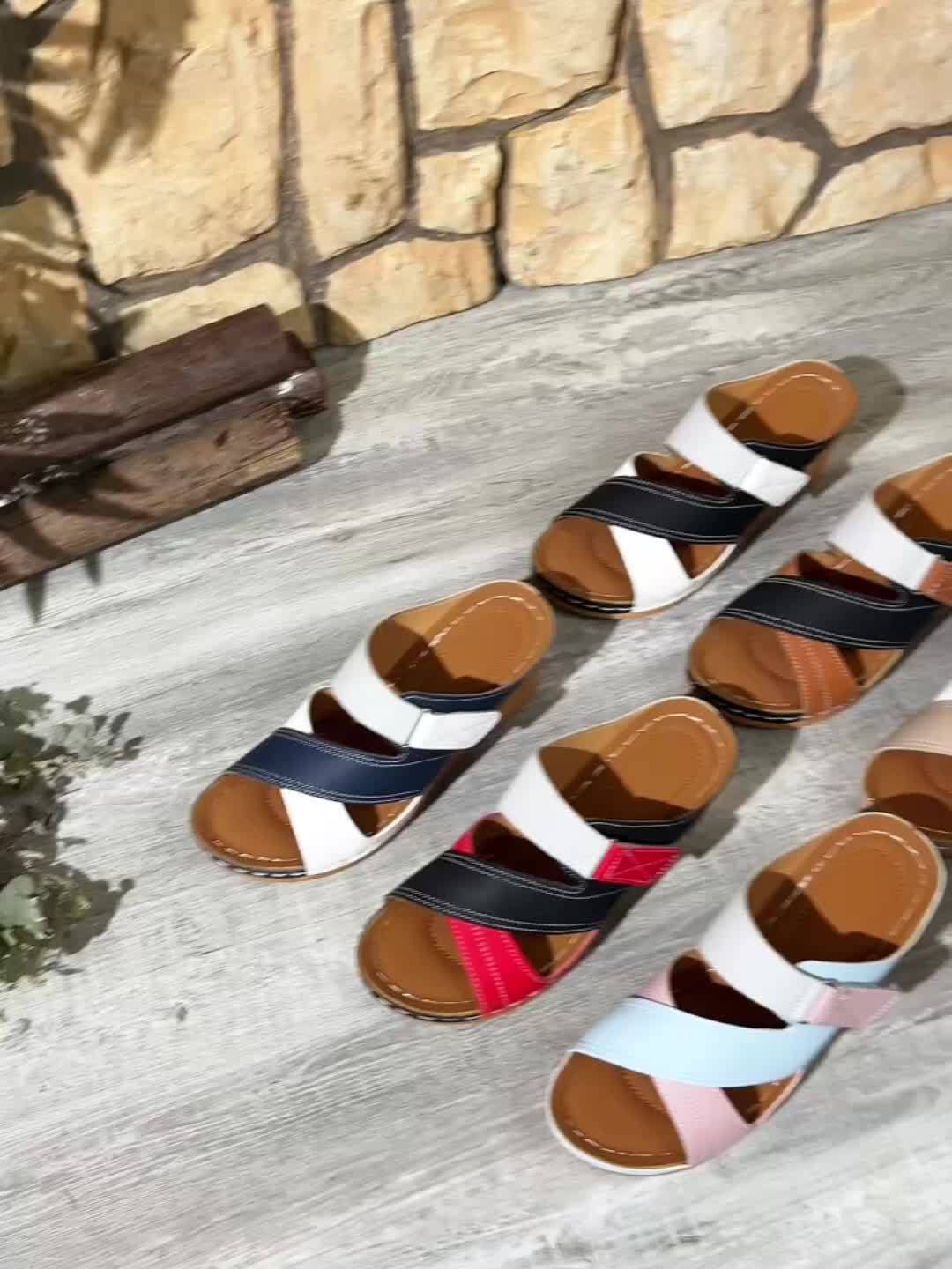 Marina Colorblock Hælsklier - Komfortable Sandaler