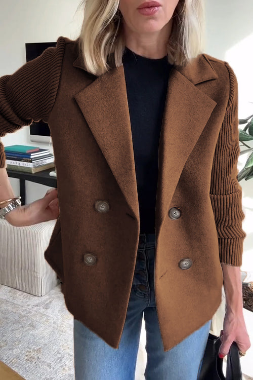 Celeste | Elegant Blazer med Strikkede Ermer