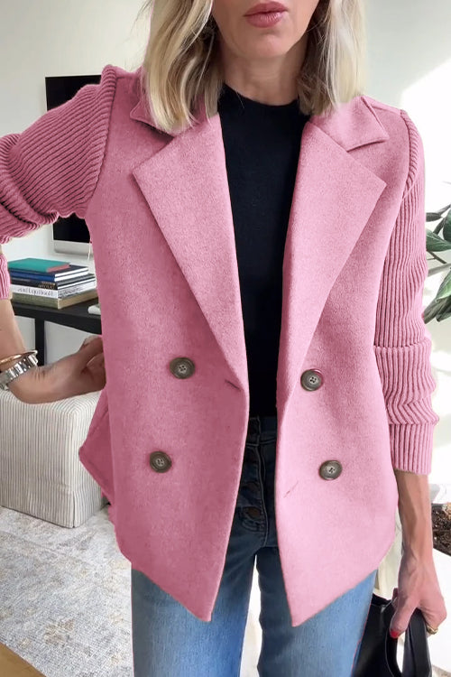 Celeste | Elegant Blazer med Strikkede Ermer