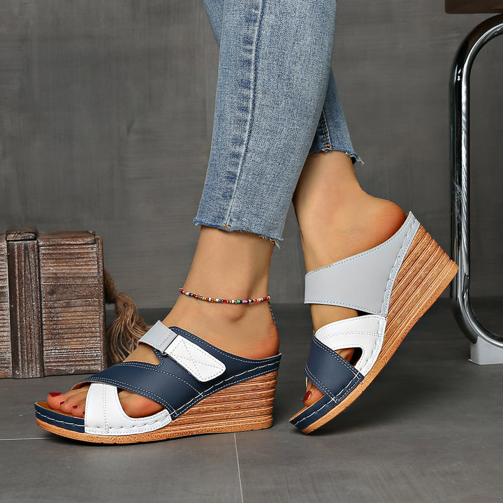 Marina Colorblock Hælsklier - Komfortable Sandaler