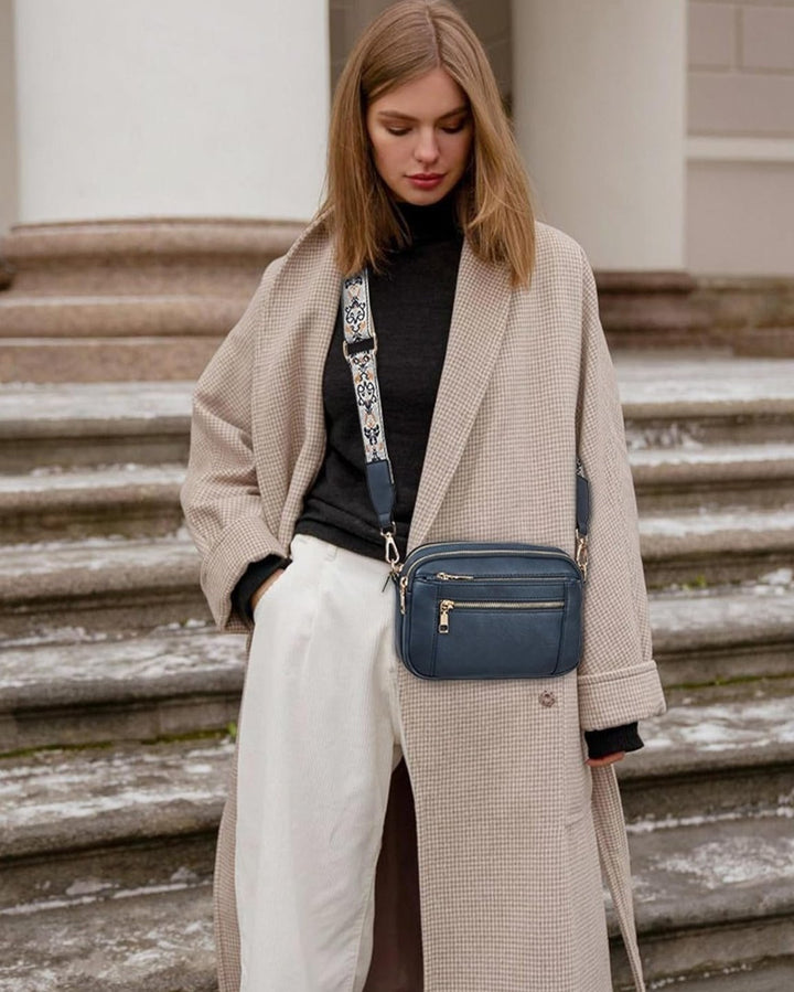 Erikka | Elegant crossbody-veske med mønstret justerbar stropp