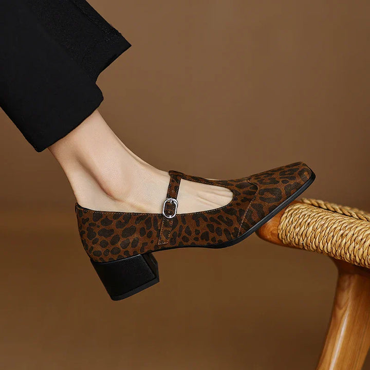 Kalvoria Leopard Mary Janes