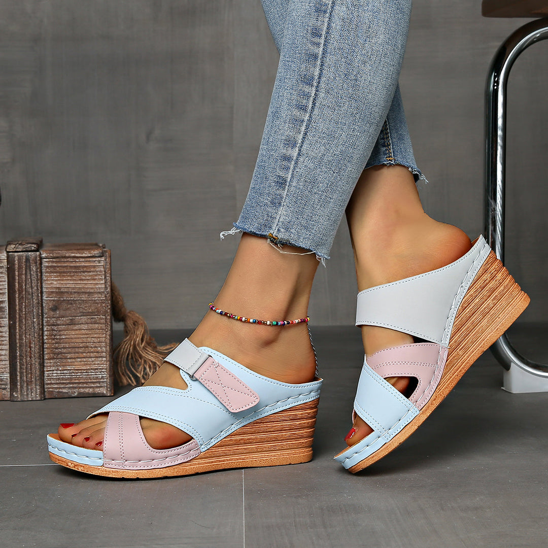 Marina Colorblock Hælsklier - Komfortable Sandaler