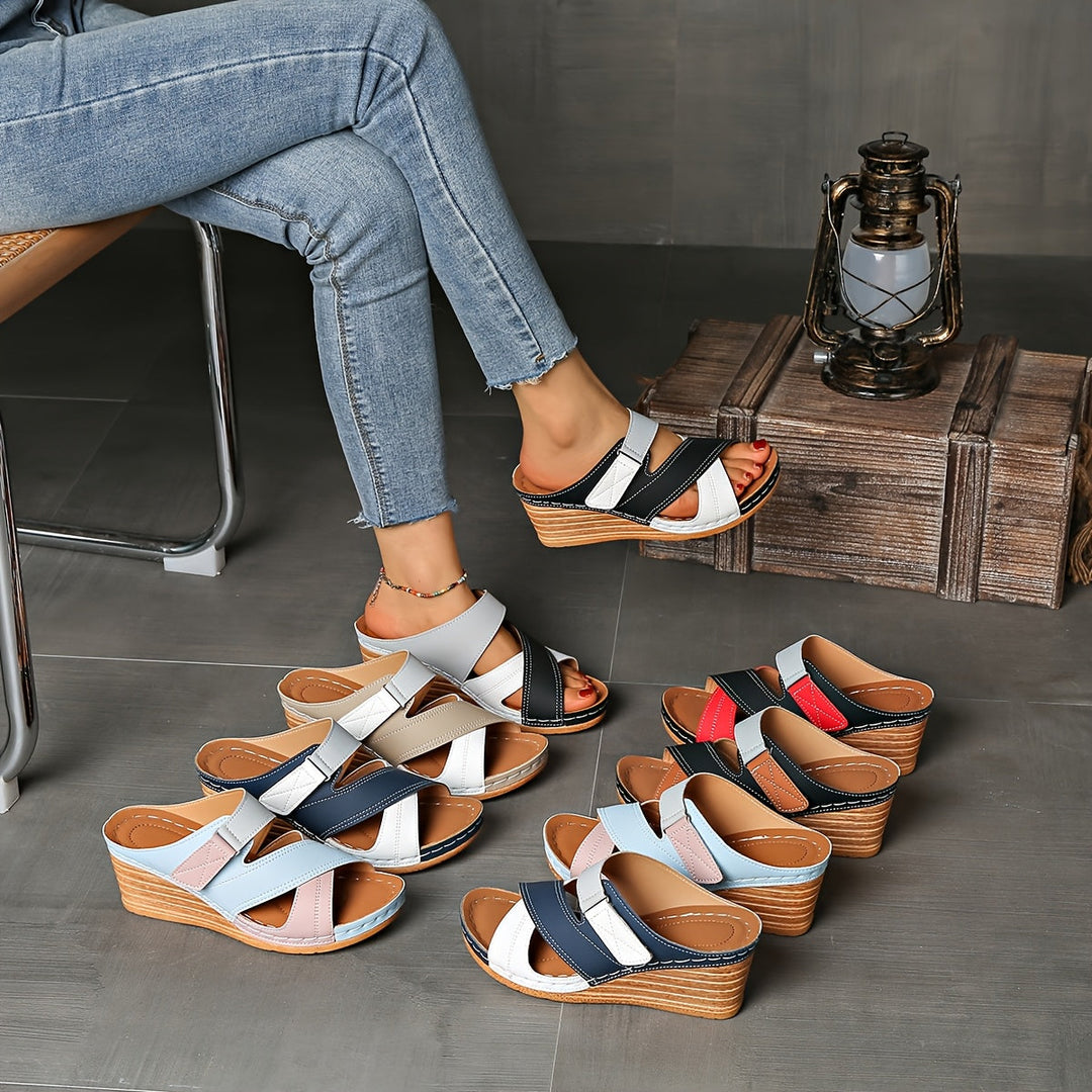 Marina Colorblock Hælsklier - Komfortable Sandaler