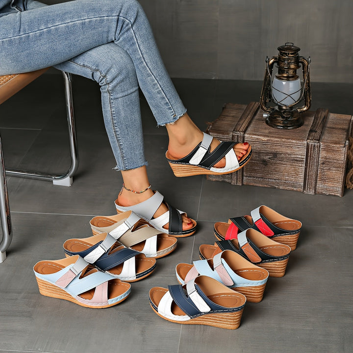 Marina Colorblock Hælsklier - Komfortable Sandaler
