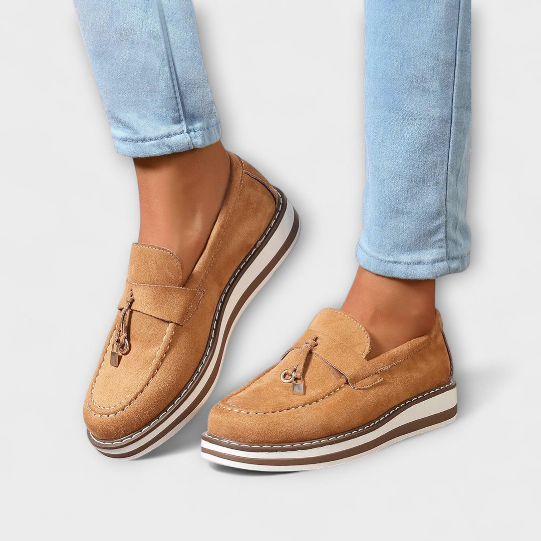 Halo | Loafers med platåsåle og dekorativ dusk