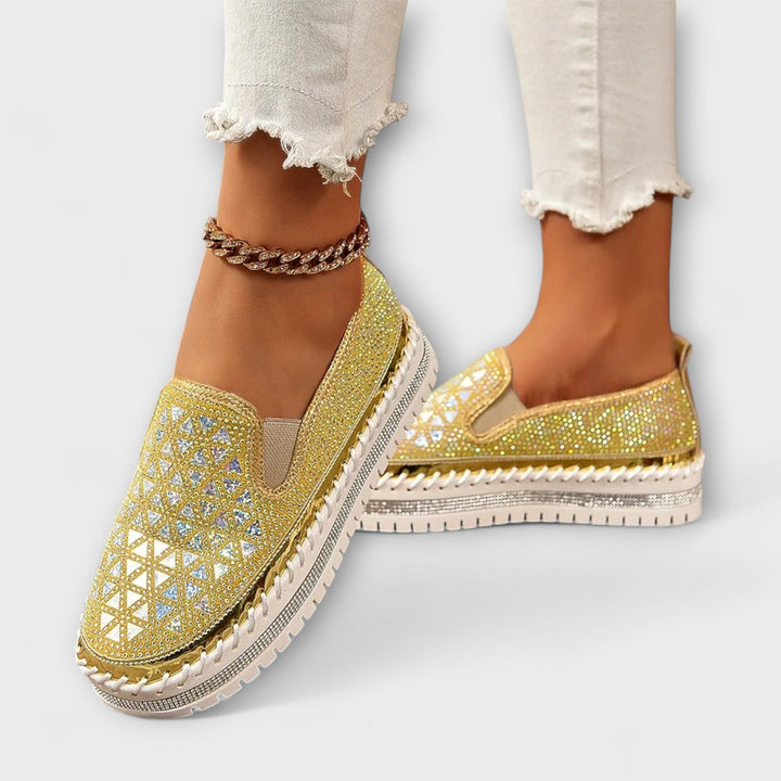 Vada | Slip-ons med luksuriøst glansmønster