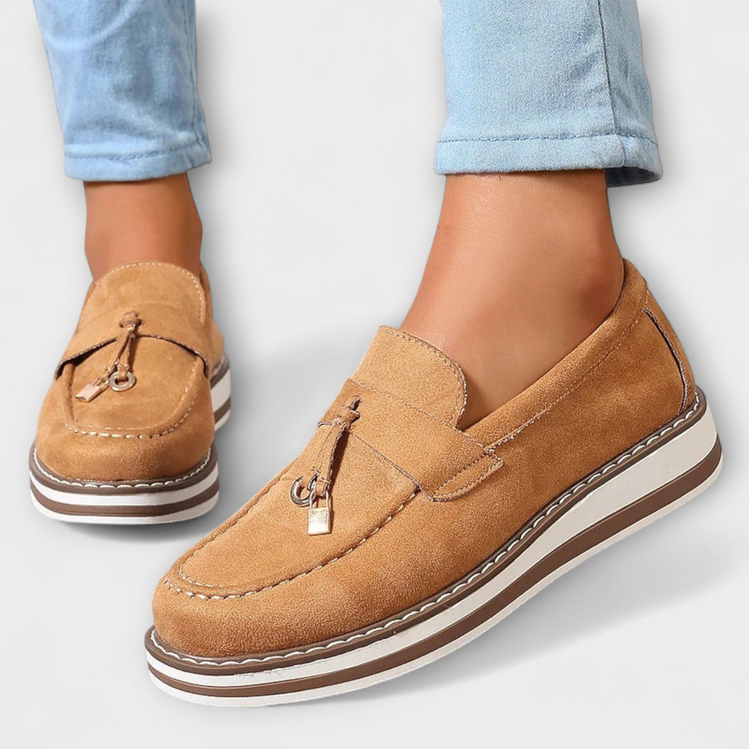 Halo | Loafers med platåsåle og dekorativ dusk