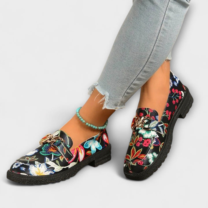 Orla | Loafers med blomstermønster