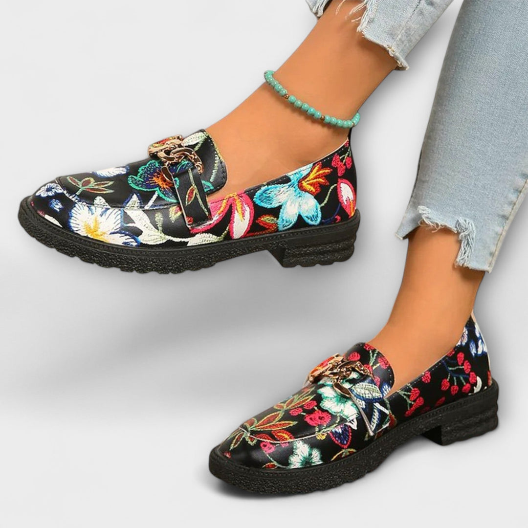 Orla | Loafers med blomstermønster