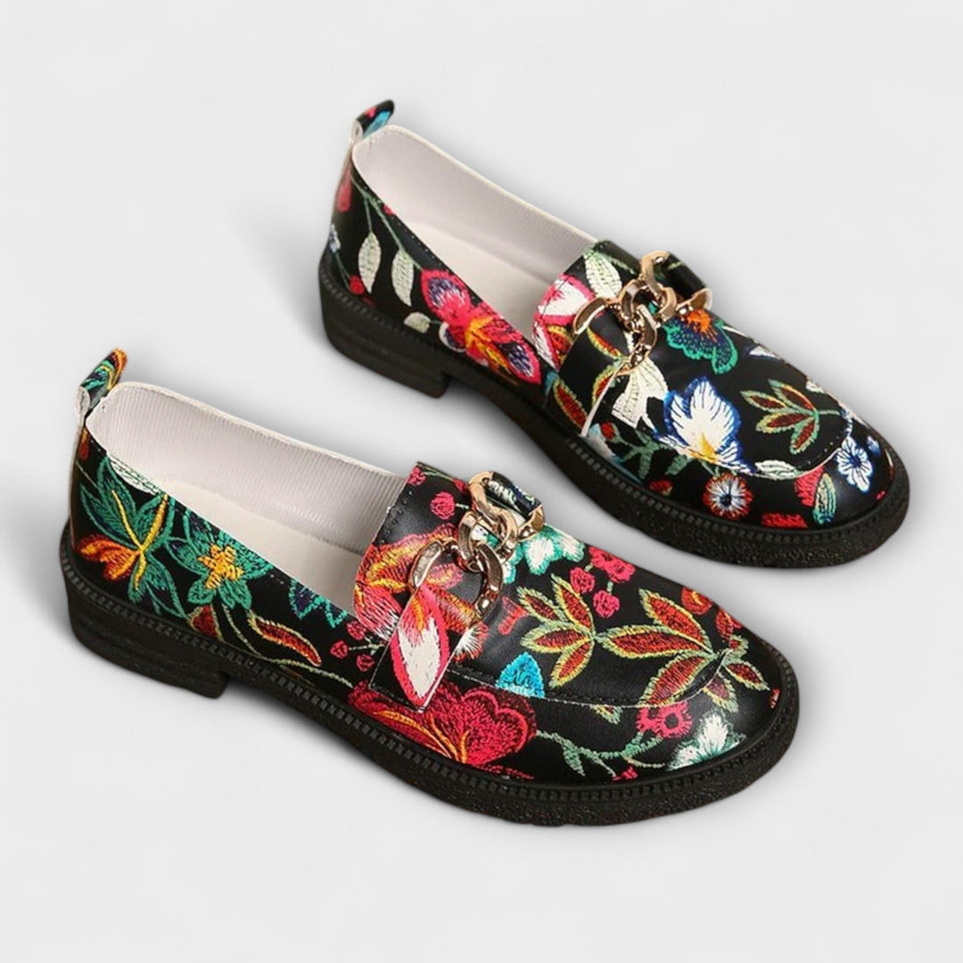 Orla | Loafers med blomstermønster