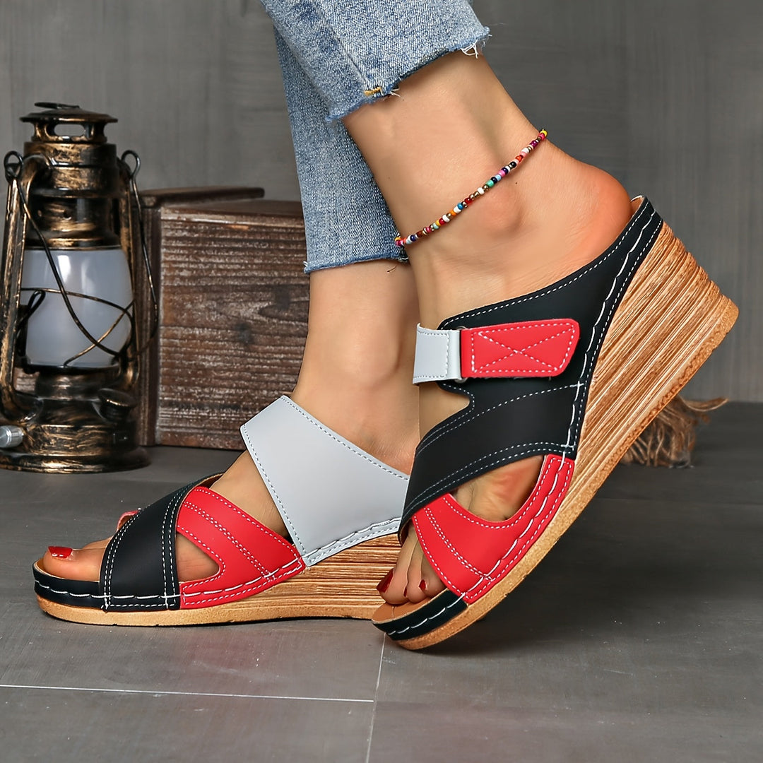 Marina Colorblock Hælsklier - Komfortable Sandaler