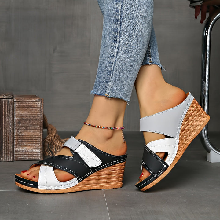 Marina Colorblock Hælsklier - Komfortable Sandaler