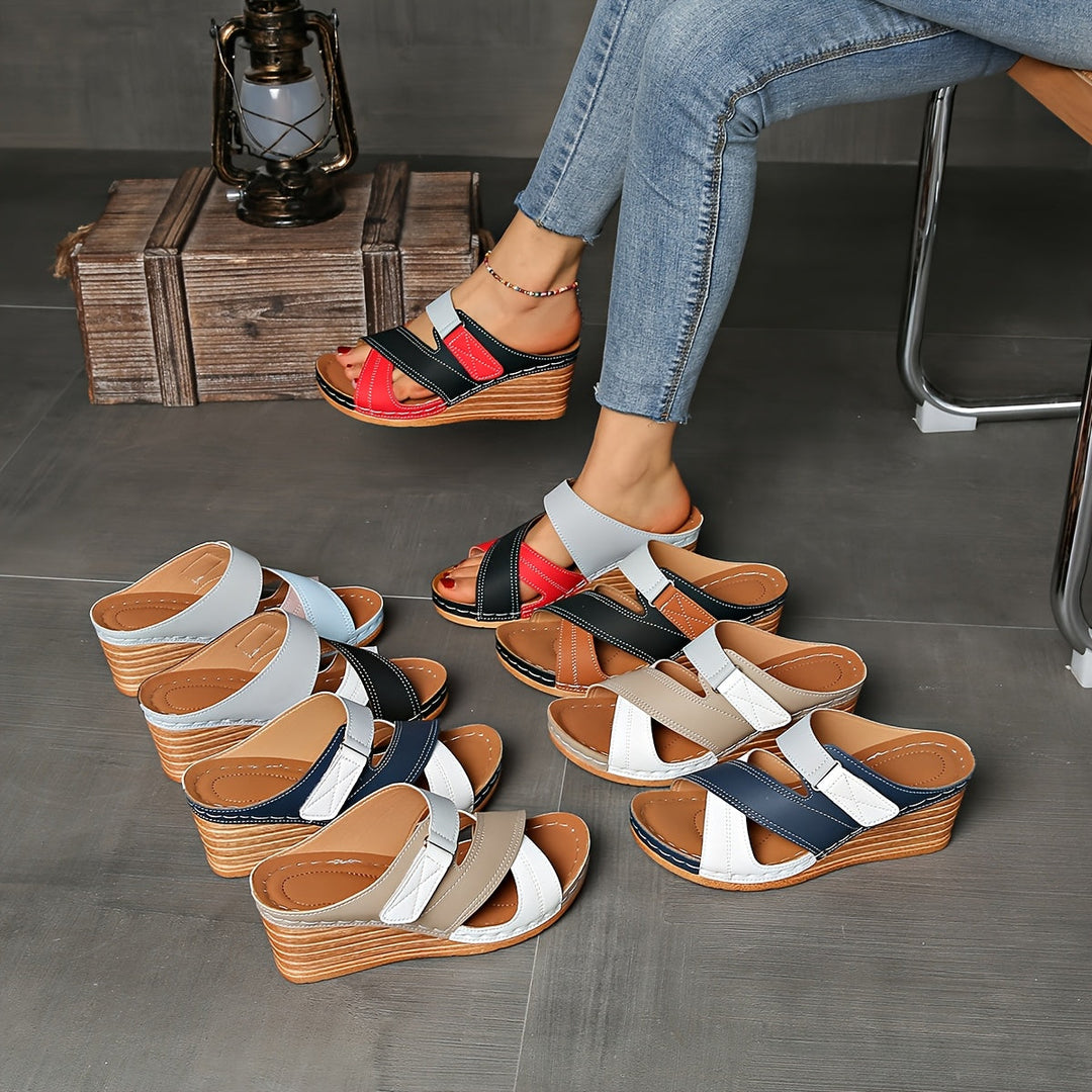 Marina Colorblock Hælsklier - Komfortable Sandaler