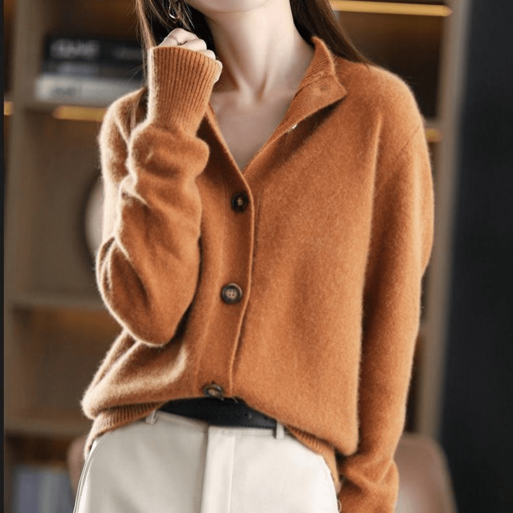 Anny - Luksuriøs Cashmere Strikket Cardigan
