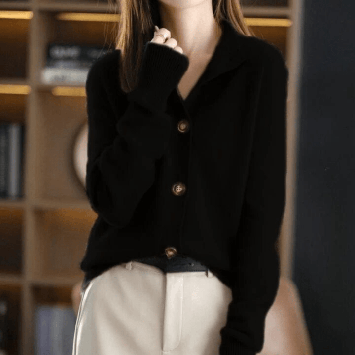 Anny - Luksuriøs Cashmere Strikket Cardigan