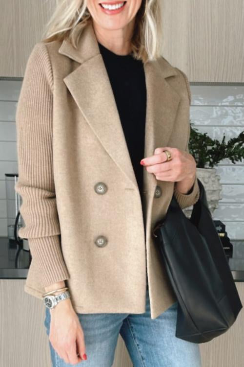 Celeste | Elegant Blazer med Strikkede Ermer