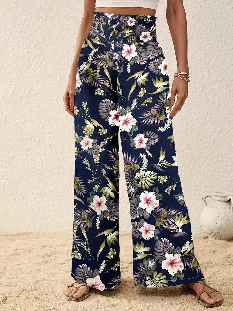 Léonie™ | Lett Dame Sommerbukse med Unik Blomsterprint