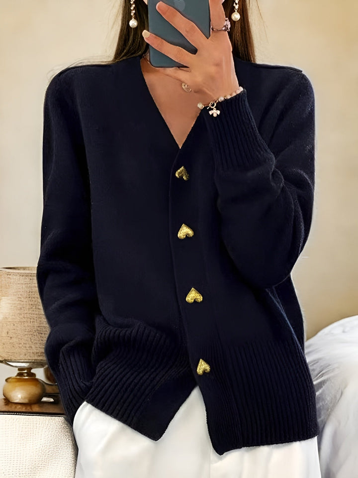 Cora | Cardigan med Hjerteknapper