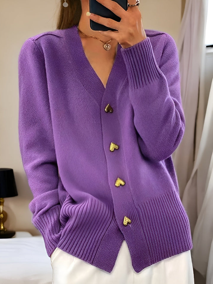 Cora | Cardigan med Hjerteknapper